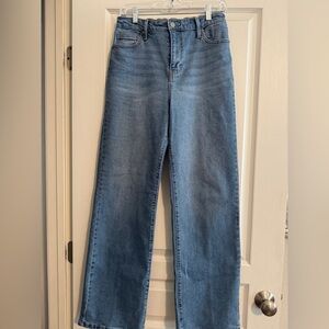 No Boundaries Wide Leg Elastic Back Med Blue Denim Jeans NWOT Size S 3-6